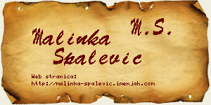 Malinka Spalević vizit kartica